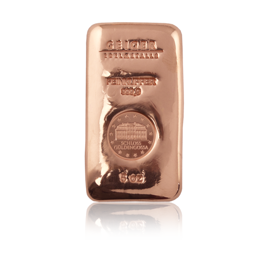 Lingot de 5 onces de cuivre
