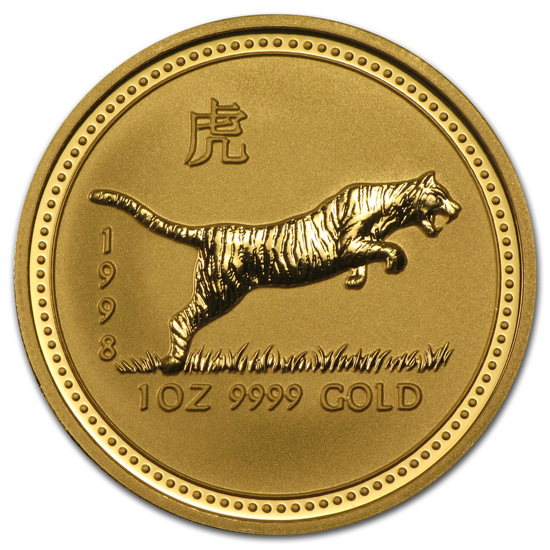 Lunar I: Rok Tygrysa 1 uncja Złota 1998