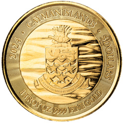 Cayman Islands: Stingray 1 oz Gold 2024 Prooflike