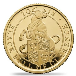 Bestie Królowej: Czarny Byk z Clarence 1/4 uncji Złota 2018 PROOF