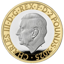 350 Years of the Royal Observatory, Greenwich £2 plata chapada en oro 2025 Proof