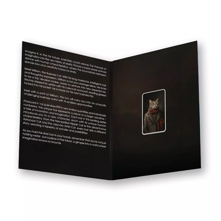 The Holy Land Mint - Human Cats - William coloreada 1 onza Plata 2025