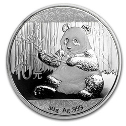 Chińska Panda 30 gramów Srebra 2017