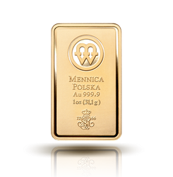 1 oz Zlatá slitka Polská mincovna