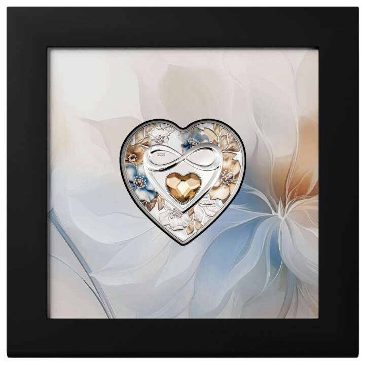 Cook Islands: Brilliant Love - Infinity kolorowany $5 Srebro 2025 Proof