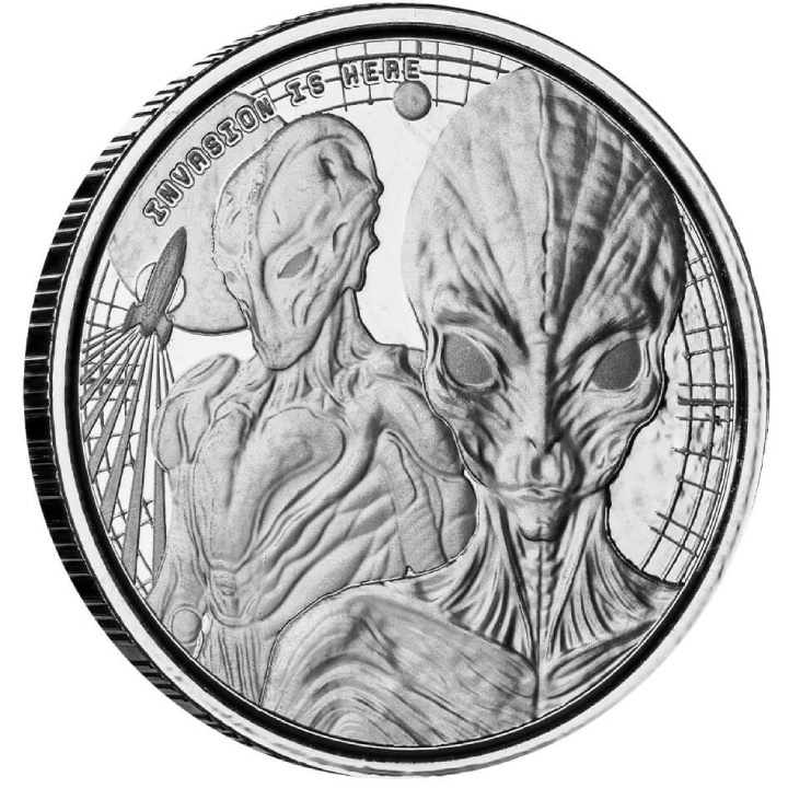 Ghana: Alien 1/2 oz Plata 2023 Prooflike