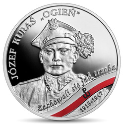 Les soldats indomptables maudits par les communistes – Józef Kuraś « Ogień » 10 zlotys en argent 2023 Proof