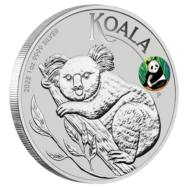 Koala 1 onza Plata 2025 Panda Privy Mark (Beijing International Coin Exposition)