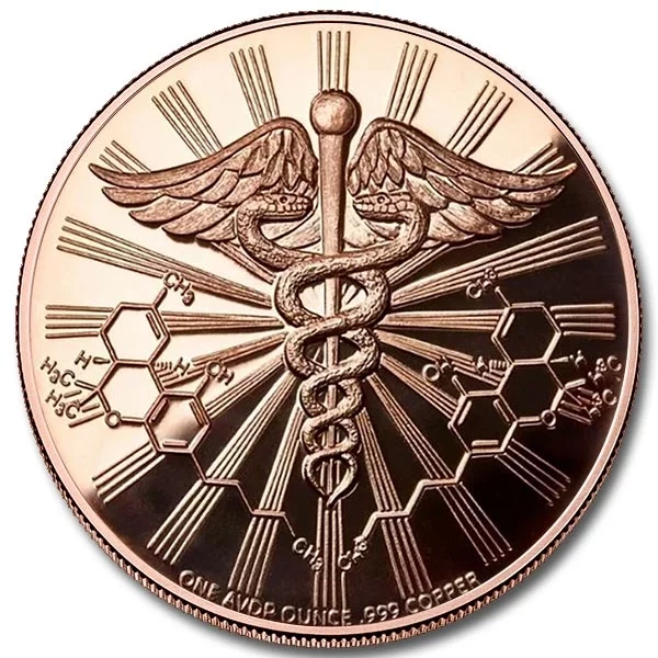 Cannabis Hidden Leaf 1 ounce of copper