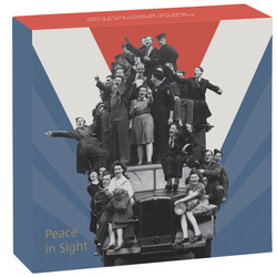A 80-a aniversare a Zilei Victoriei în Europa 50 pence Argint 2025 Proof