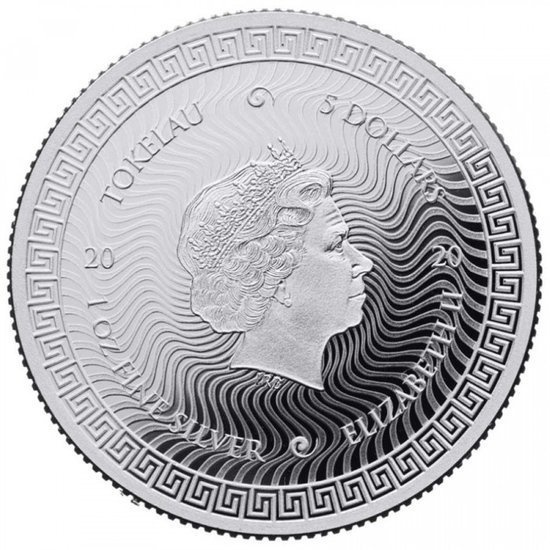 Tokelau: Icono Mona Lisa 1 oz Plata 2021