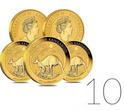 Canguro Australiano 1 oz Oro 2019 PAQUETE DE 10 FICHAS