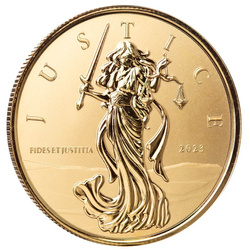 Gibilterra: Lady Justice 1 oncia d'oro 2023 Proof