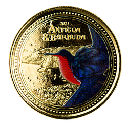 Antigua & Barbuda: Frigatebird coloured 1 oz Gold 2021
