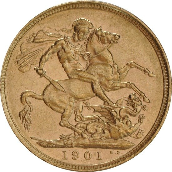 Gold Sovereign Victoria Veil Head - Great Britain 1893-1901
