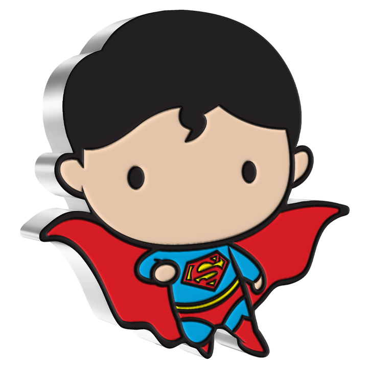 Niue: DC Comics - Moneta Chibi Superman in volo, colorata, 1 oncia d’argento, 2021, Proof