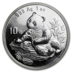 Chińska Panda 1 uncja Srebra 1998