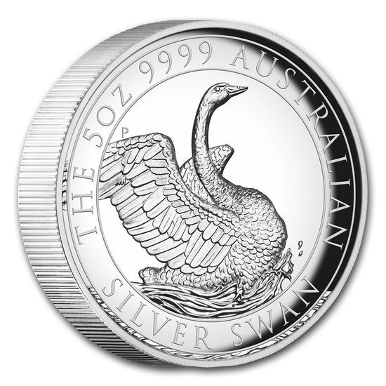 Łabędź 5 uncji Srebra 2020 Proof