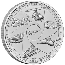 Six Decades of 007 £5 Miedzionikiel 2024