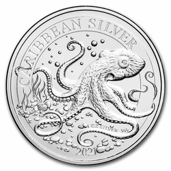Barbados: Octopus 1 oz Silver 2021