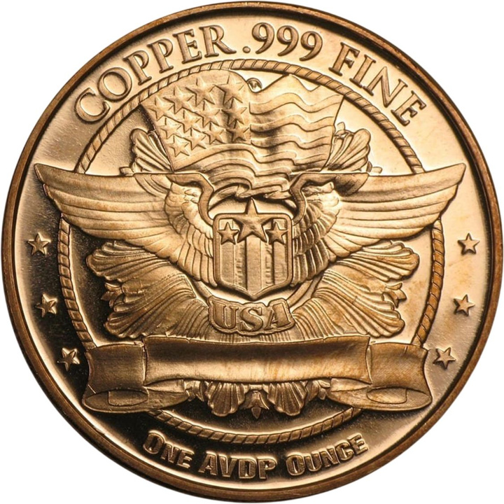 Seated Liberty 1 uncja Miedzi