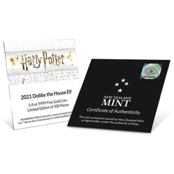 Niue: Harry Potter Classic - Dobby the House Elf 1/4 uncji Złota 2021 Proof