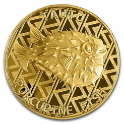 2021 Tokelau 1 oz Gold Porcupine Fish BU