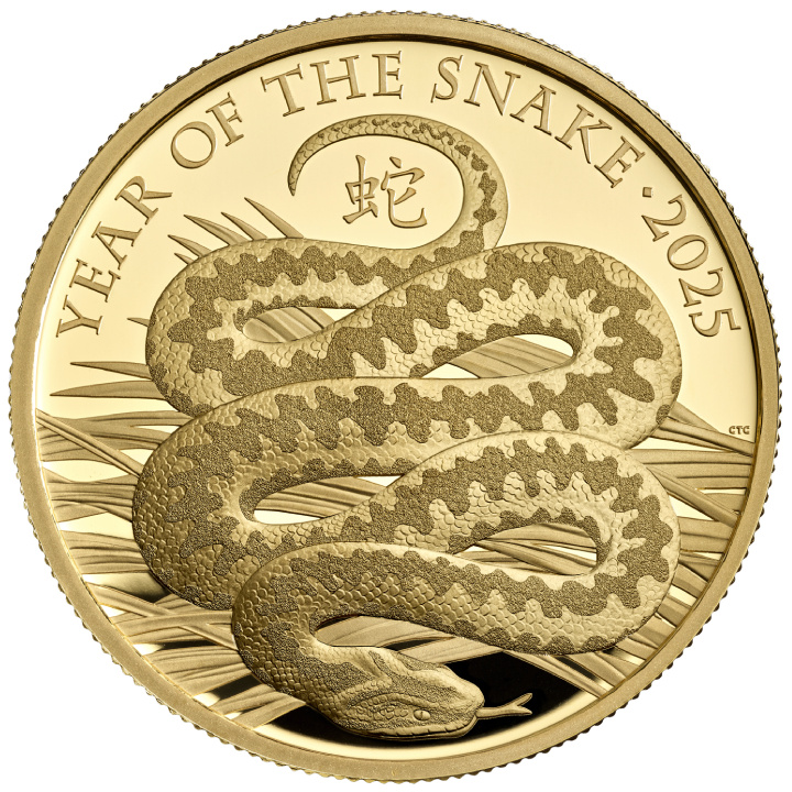 Royal Mint Lunar: Rok Węża 1 uncja Złota 2025 Proof