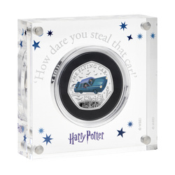 Harry Potter: The Flying Car kolorowany 50p Srebro 2025 Proof