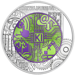 Niob-Serie: Digitalisierung farbig 25 Euro Silber 2025