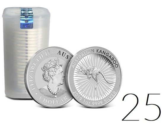 Australian Kangaroo 1 oz Silver 2019 Investment Sets 25 Pc.