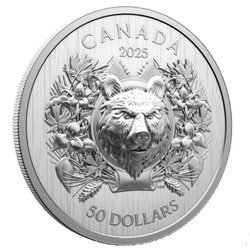Canada: Heraldic Bear $50 Srebro 2025 Proof