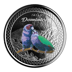 Dominika: Császári Amazonas színes 1 uncia ezüst 2021 Proof