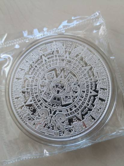 Samoa: Aztec Calendar 5 uncia ezüst 2021 Prooflike