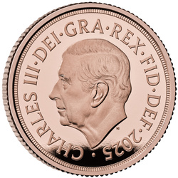 Wielka Brytania: Suweren Zestaw 5 złotych monet 2025 Proof