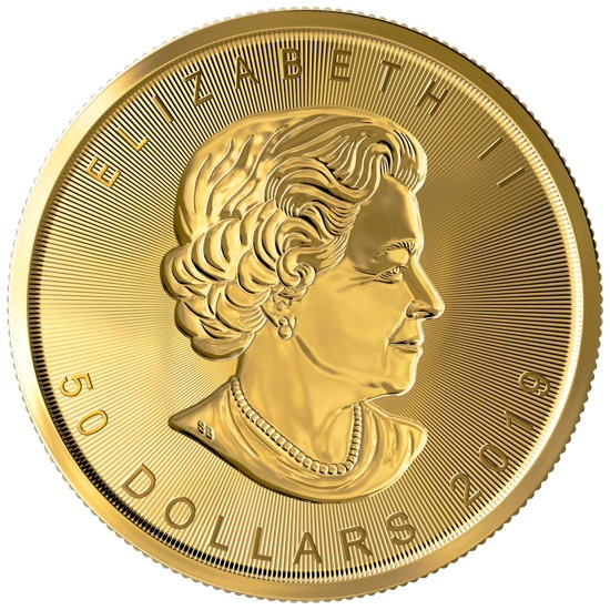 Kanadai juharlevél 1 uncia arany 2019 (Incuse)