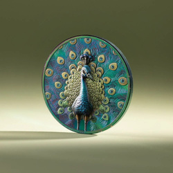 Cook Islands: Spectrum – Peacock kolorowany 1 uncja Srebra 2025 Prisma Proof