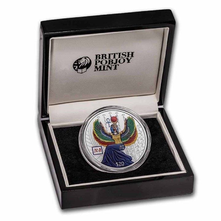 Sierra Leone: Egyptian Gods - Isis coloured 2 oz Silver 2023 Proof Coin