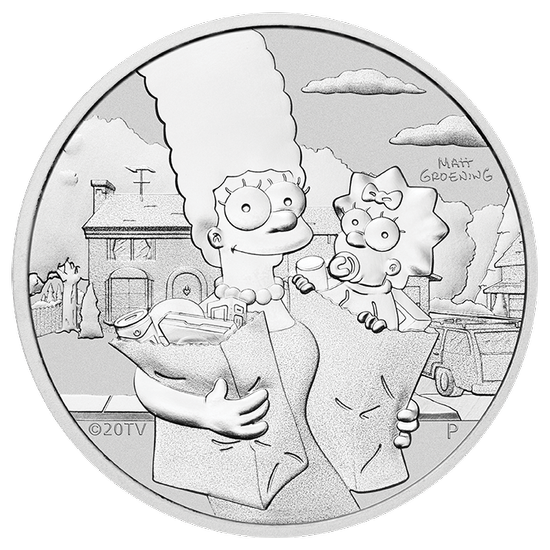 Tuvalu: Los Simpson - Marge y Maggie 1 oz Plata 2021 Proof