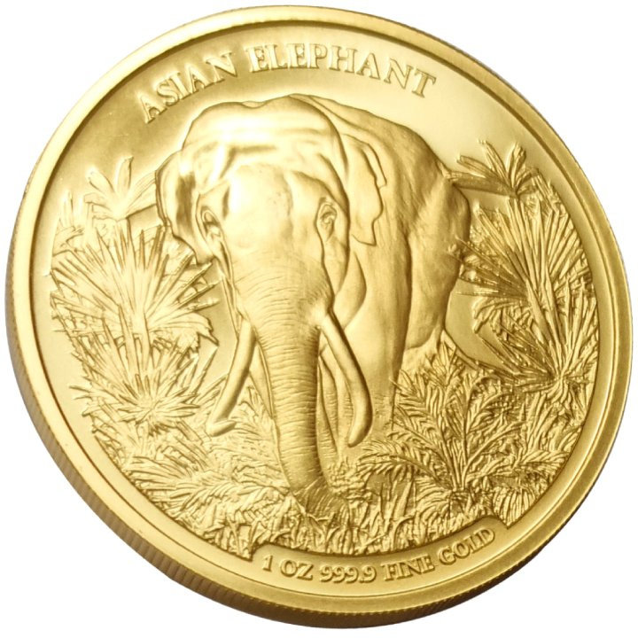 Cambodia: Asian Elephant 1 oz Gold 2023