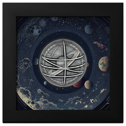 Cook Islands: Historic Instruments - Armillary sphere 2 oz Silver 2024 Ultra High Relief Antiqued Coin