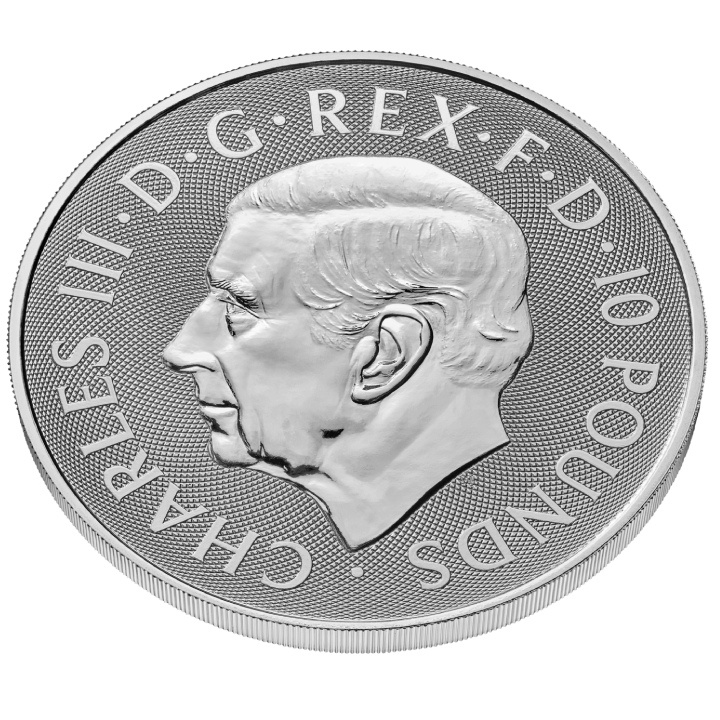 The Royal Tudor Beasts: The Bull of Clarence 10 oz Silber 2023