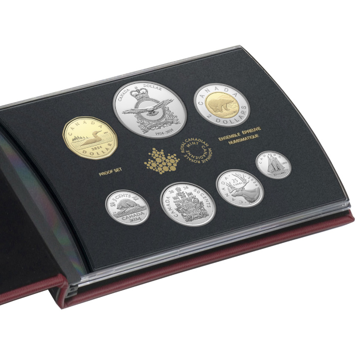 Zestaw Canada: 100th Anniversary of the Royal Canadian Air Force - Special Edition 7 srebrnych monet 2024 Proof