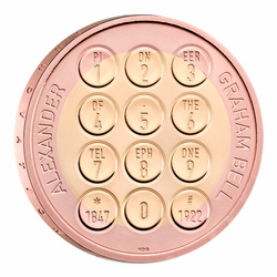 Alexander Graham Bell Złoto 2022 Proof 