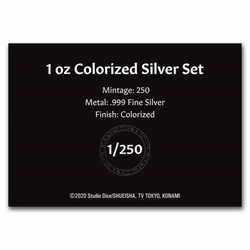 Set of 2 coins Niue: Yu-Gi-Oh! Joey, Red-Eyes Dragon colorized - 25th Anniversary 2 x 1oz Silver 2022