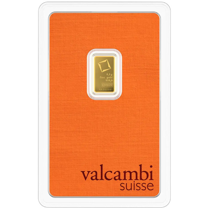 Zlatý slitek Valcambi 0,5 g zlata