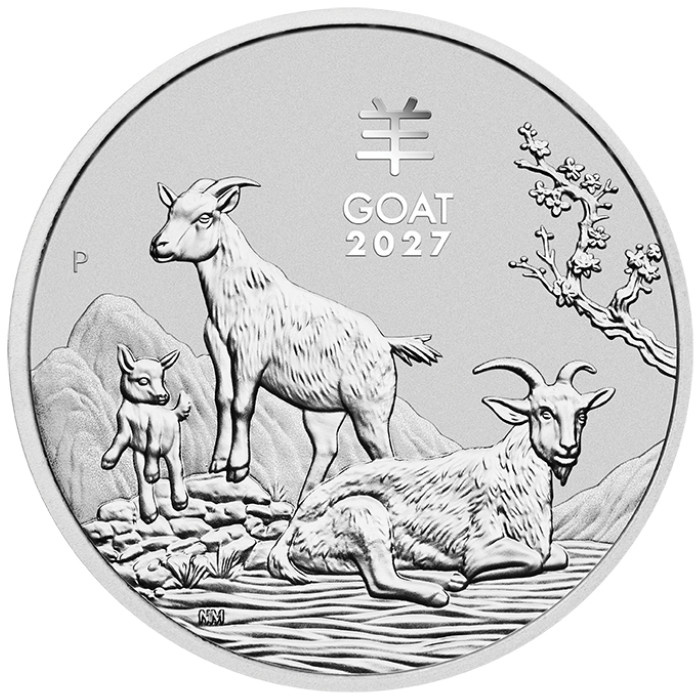 Perth Mint Lunar III Anno della Capra 2 oz Argento 2027