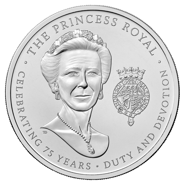 The 75th Birthday of HRH The Princess Royal £5 Cupronickel 2025