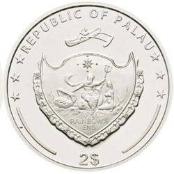 Palau: Mieszko I - vévoda z Polska vybarvený 1/2 oz stříbro 2010 Proof