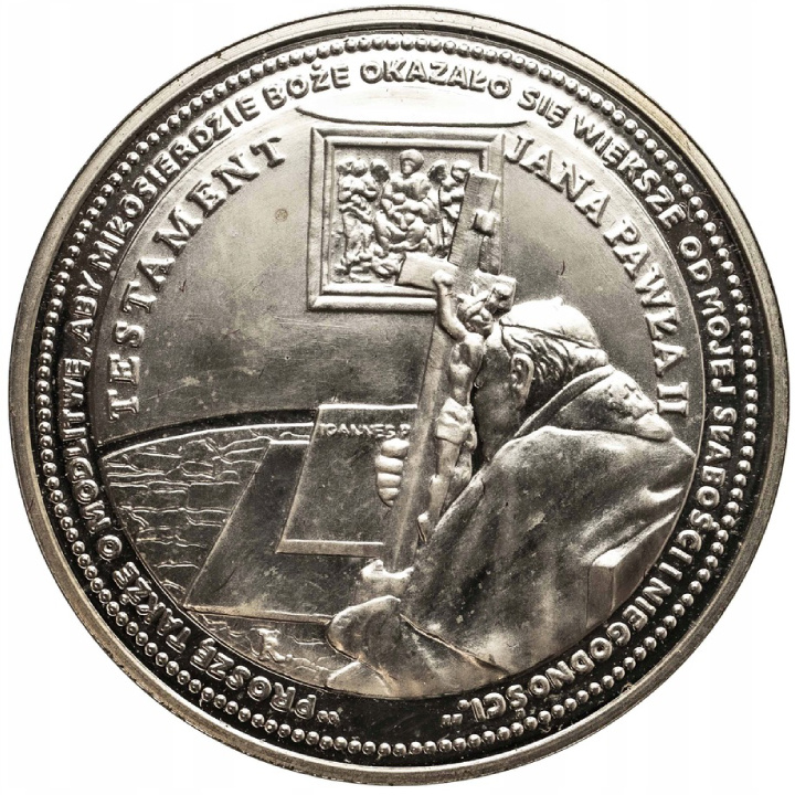 Medaglia Testamento di Giovanni Paolo II Argento Proof + certificato